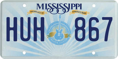 MS license plate HUH867