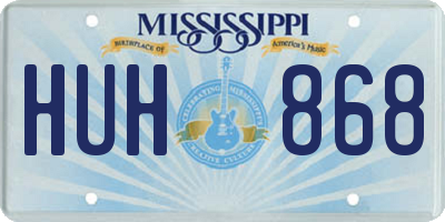 MS license plate HUH868