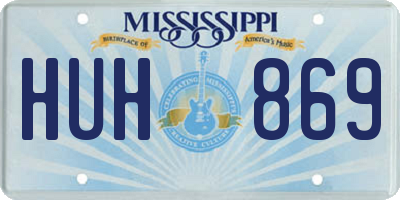 MS license plate HUH869