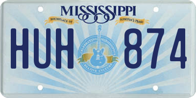 MS license plate HUH874