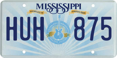 MS license plate HUH875