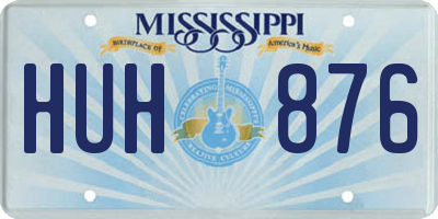 MS license plate HUH876