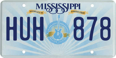 MS license plate HUH878