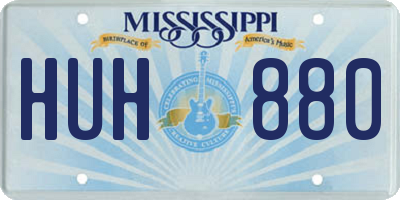 MS license plate HUH880