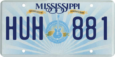 MS license plate HUH881