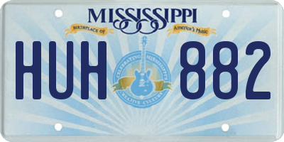 MS license plate HUH882