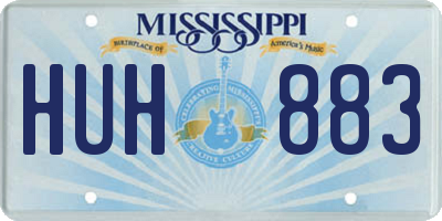 MS license plate HUH883