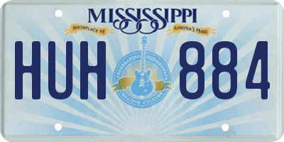 MS license plate HUH884