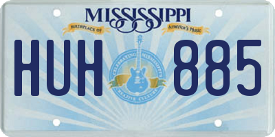 MS license plate HUH885