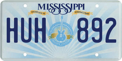 MS license plate HUH892