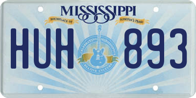 MS license plate HUH893