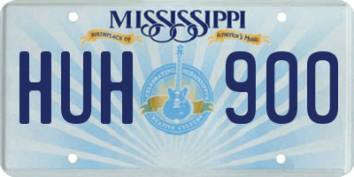 MS license plate HUH900
