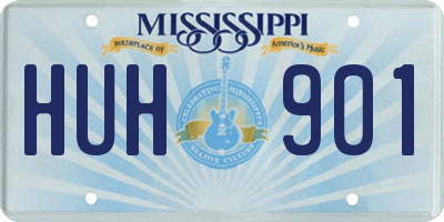 MS license plate HUH901