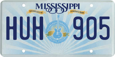 MS license plate HUH905