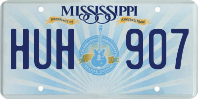 MS license plate HUH907
