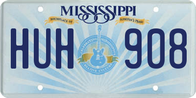 MS license plate HUH908