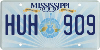 MS license plate HUH909