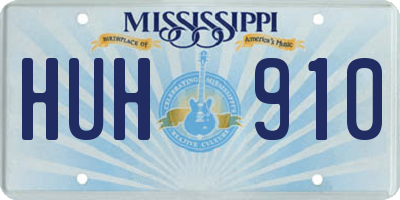 MS license plate HUH910