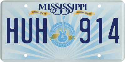 MS license plate HUH914