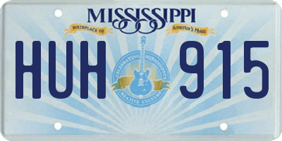 MS license plate HUH915