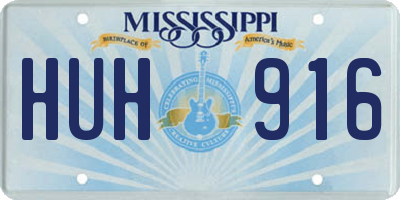 MS license plate HUH916