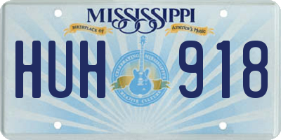 MS license plate HUH918