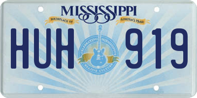 MS license plate HUH919