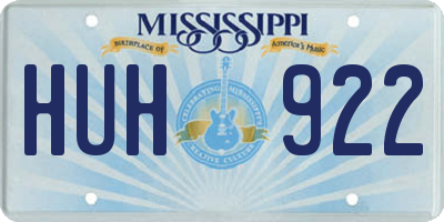 MS license plate HUH922