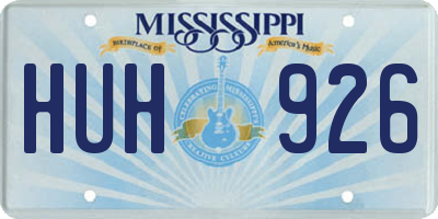 MS license plate HUH926