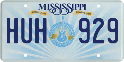 MS license plate HUH929