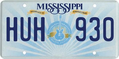 MS license plate HUH930
