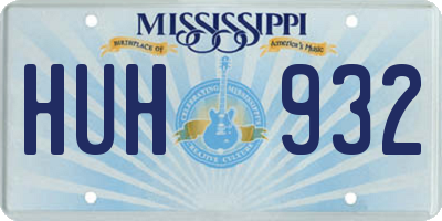 MS license plate HUH932