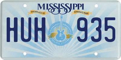 MS license plate HUH935