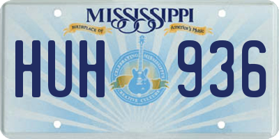 MS license plate HUH936