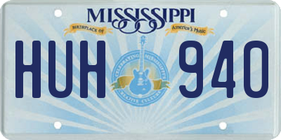 MS license plate HUH940