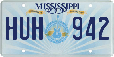 MS license plate HUH942