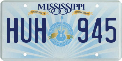 MS license plate HUH945