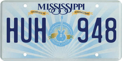 MS license plate HUH948