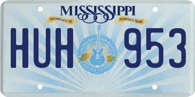 MS license plate HUH953