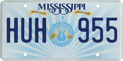 MS license plate HUH955