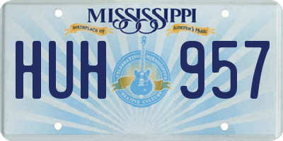MS license plate HUH957