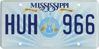 MS license plate HUH966