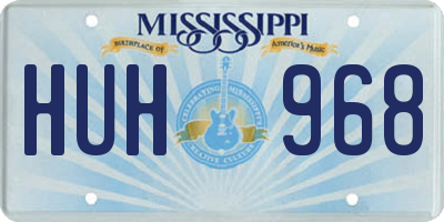 MS license plate HUH968