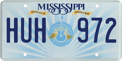 MS license plate HUH972