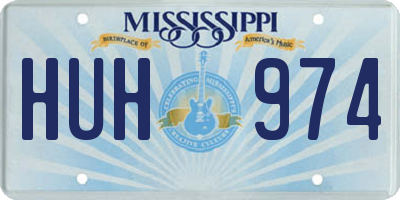 MS license plate HUH974