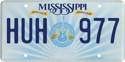 MS license plate HUH977