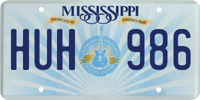 MS license plate HUH986