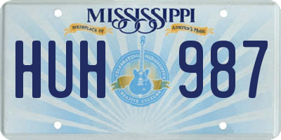 MS license plate HUH987