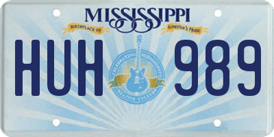 MS license plate HUH989