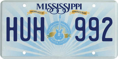 MS license plate HUH992